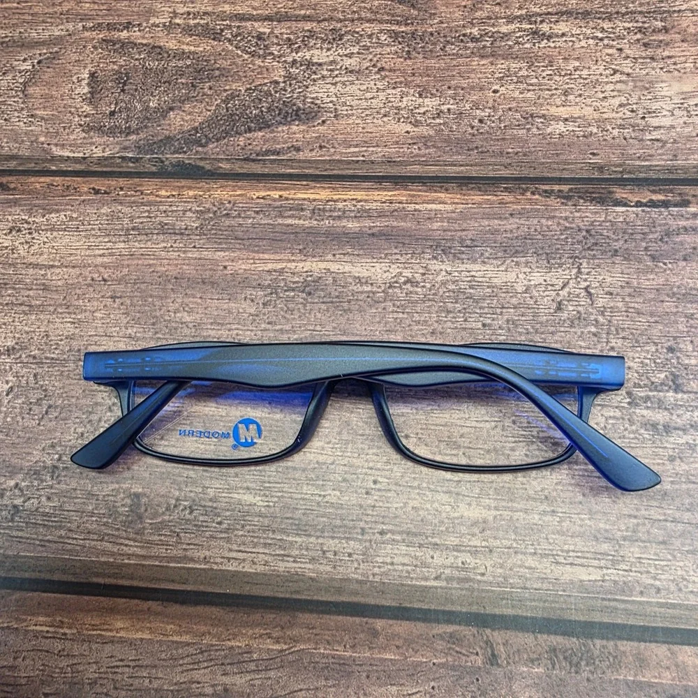 Modern Optical Bicycle Navy Matte Eyeglass Frames 47-15-135 Rectangular Glasses